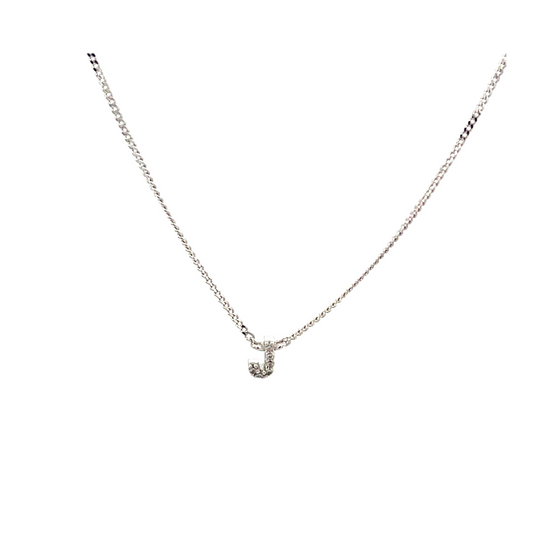 Collar letra inicial mini plata