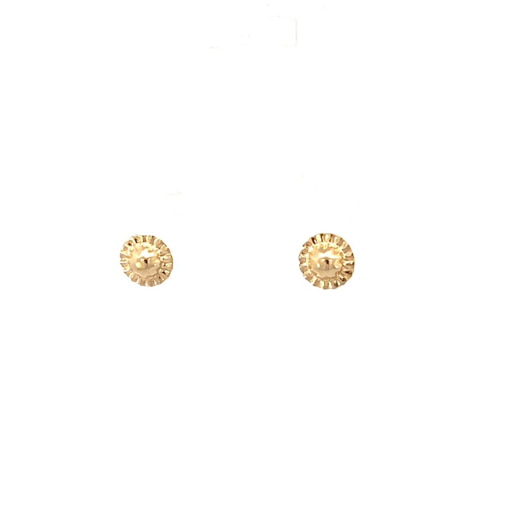 Aretes mini corazones oro 14 K y madre perla