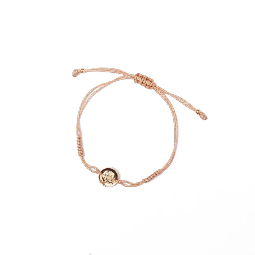 Pulsera tejida Cruz de Jerusalén