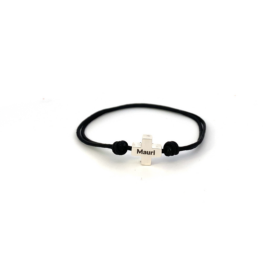 Pulsera Cruz en cordiño