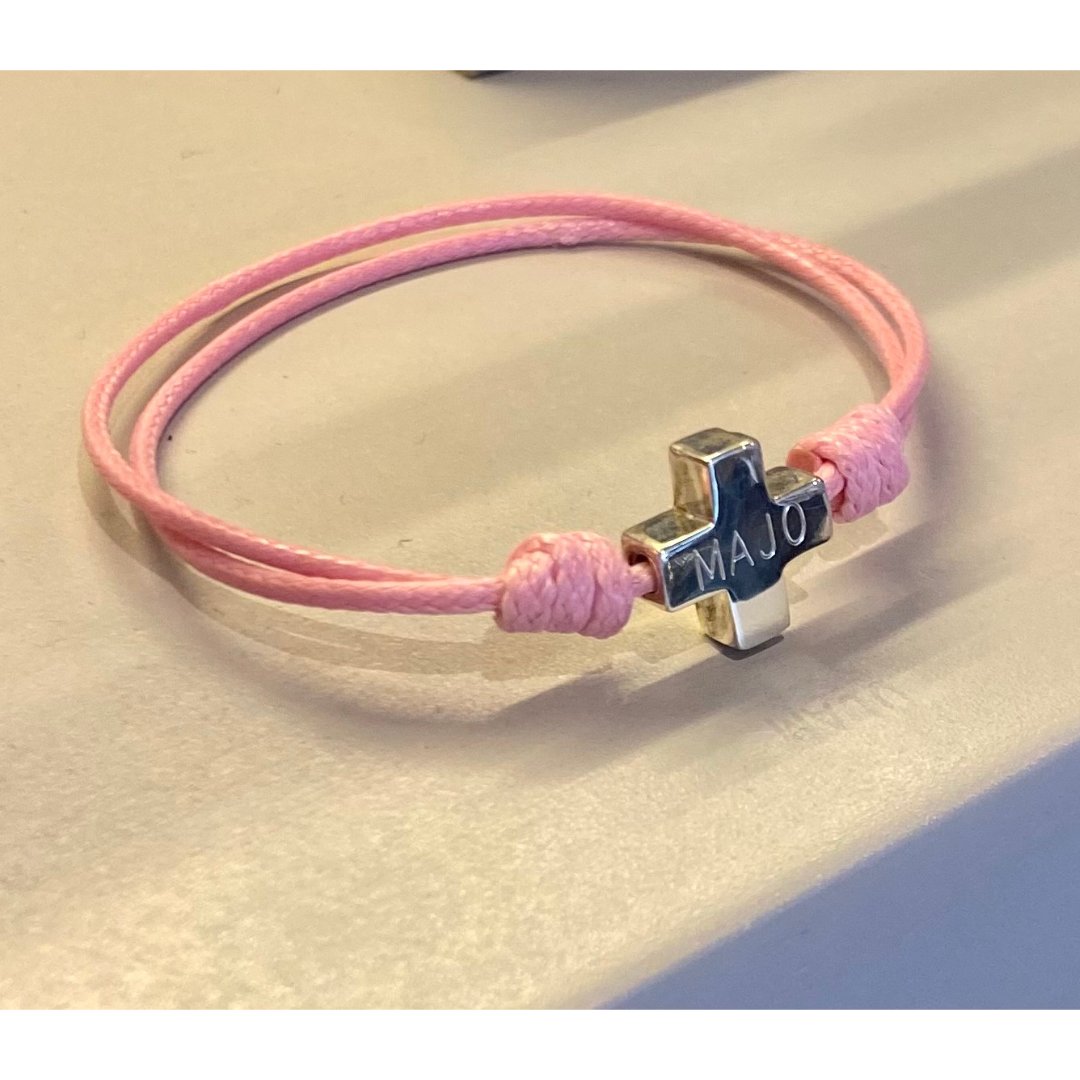 Pulsera Cruz en cordiño