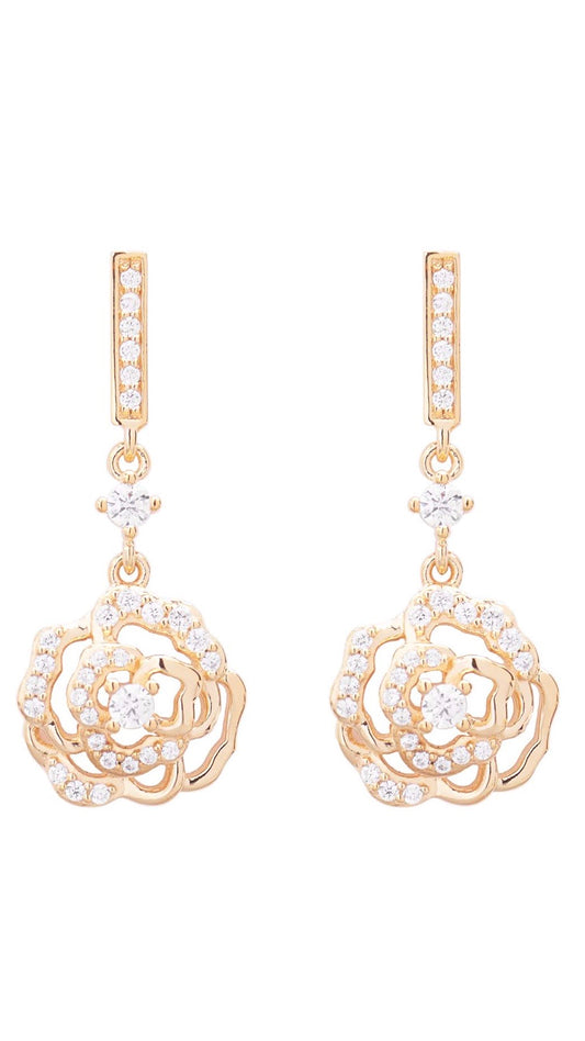 Aretes Rosas con Circonias