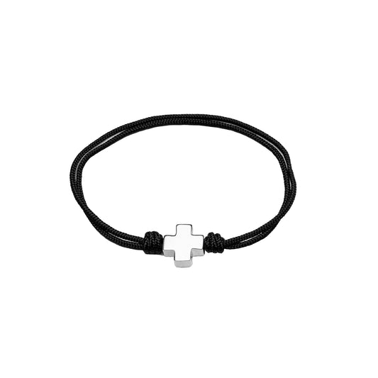 Pulsera Cruz en cordiño