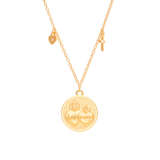 Collar de los Sagrados Corazones de Jesús y María