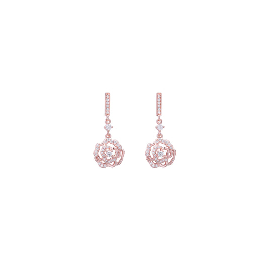 Aretes Rosas con Circonias