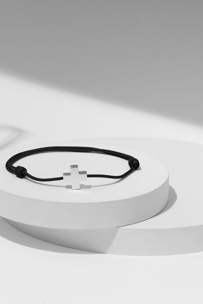 Pulsera Cruz en cordiño