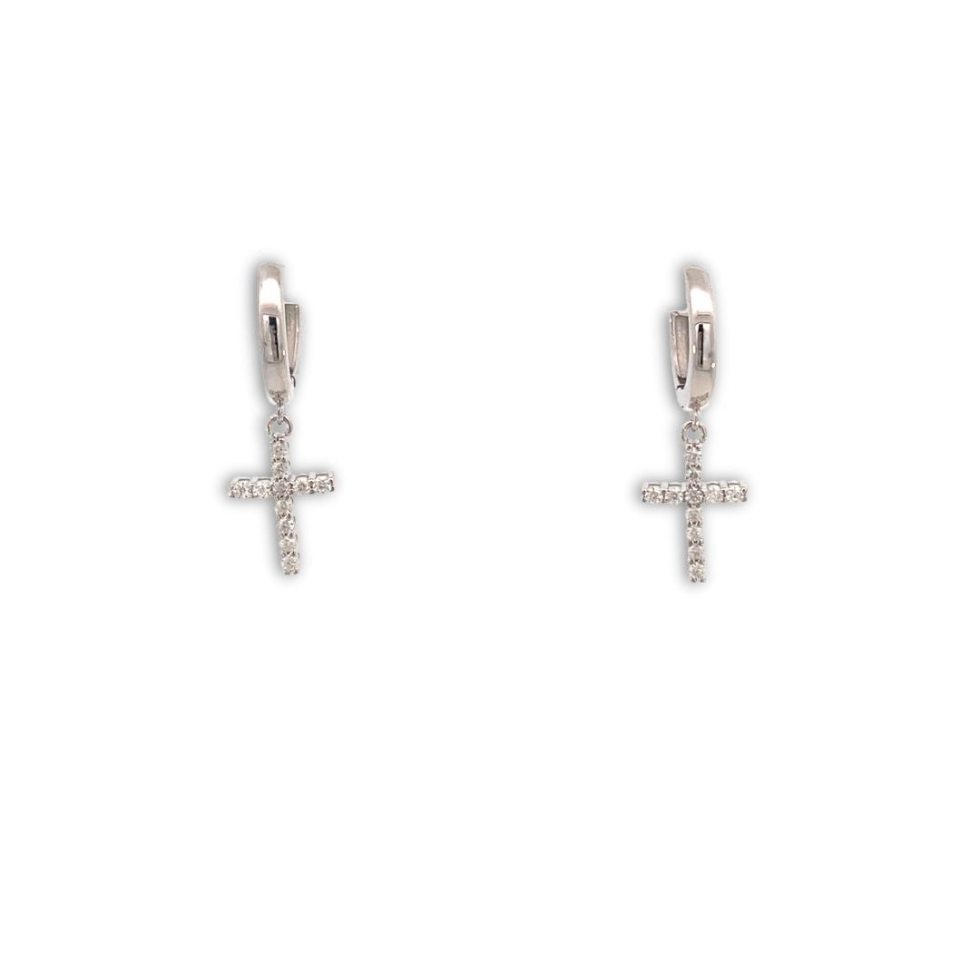 Aretes Moisonitas Arracadas Cruz