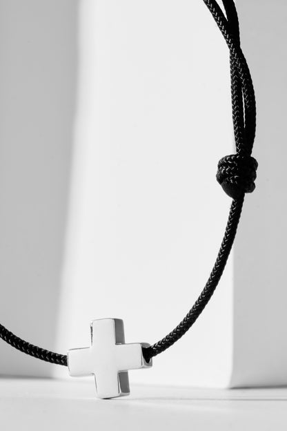 Pulsera Cruz en cordiño