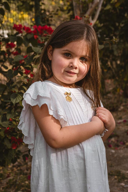 Segurito Virgen de Guadalupe marco de perlas en moñito