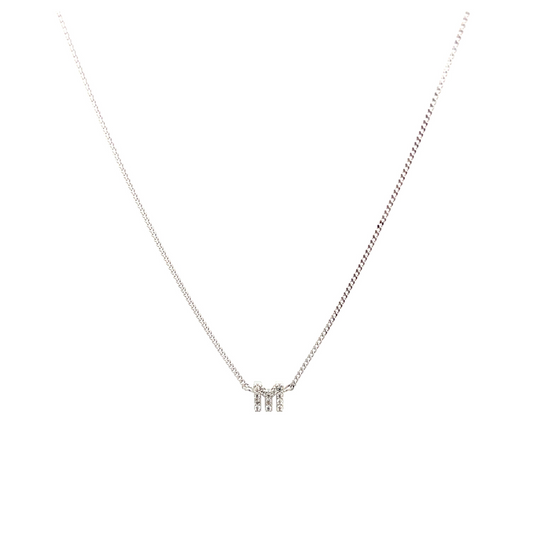 COLLAR LETRA INICIAL  MINI PLATA