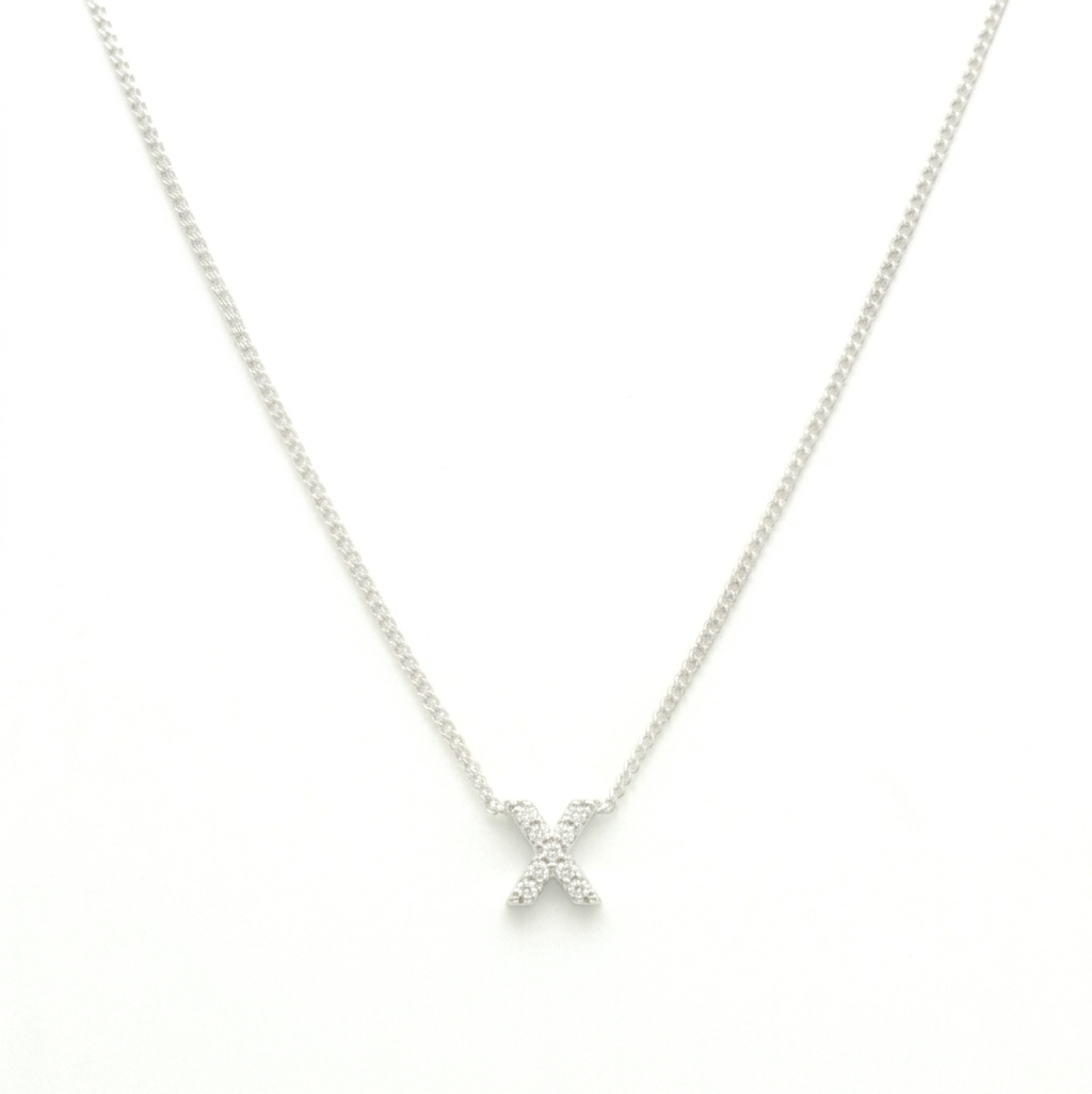 COLLAR LETRA INICIAL  MINI PLATA