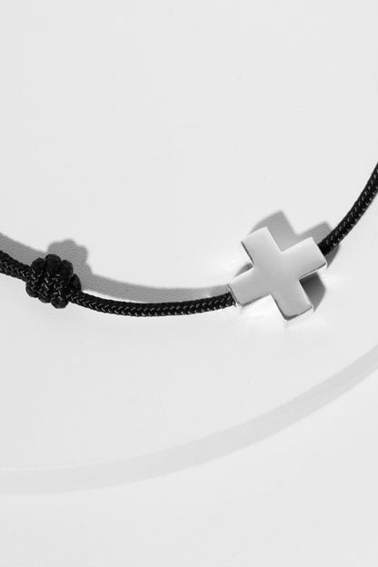 Pulsera Cruz en cordiño