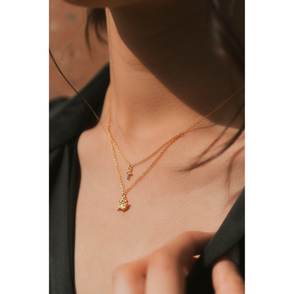 Collar del Sagrado Corazón de María con  Cruz mini