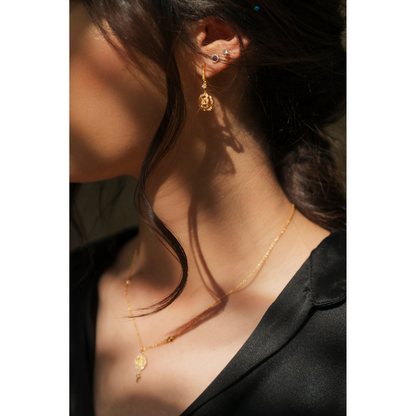 Aretes Rosas con Circonias
