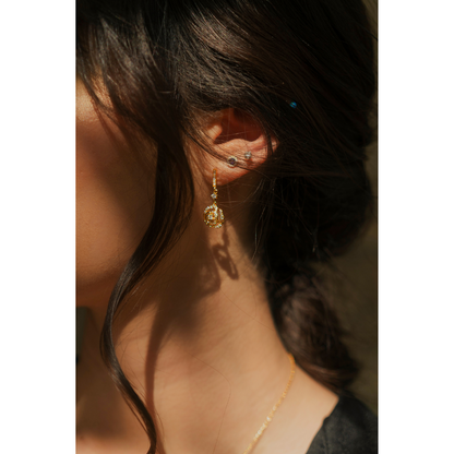 Aretes Rosas con Circonias