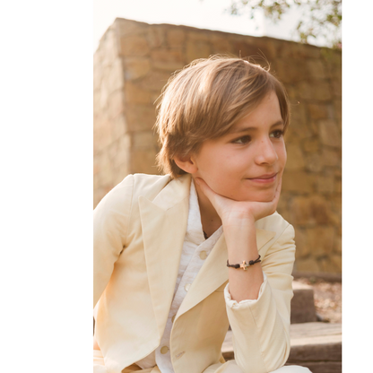 Pulsera Cruz en cordiño