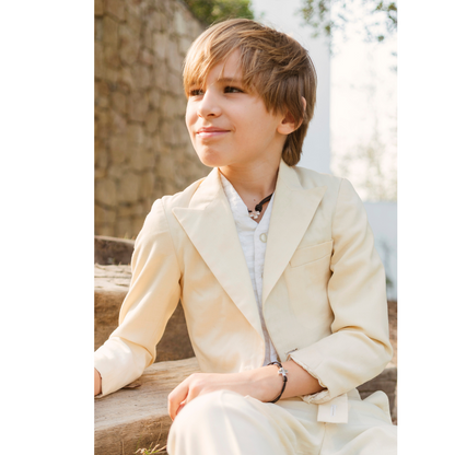 Cruz lisa de plata en cordiño