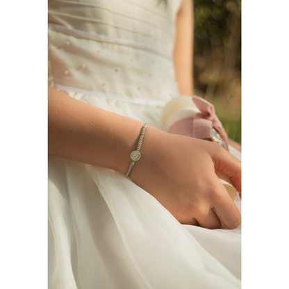 Pulsera Virgen de Guadalupe con marco de Circonias