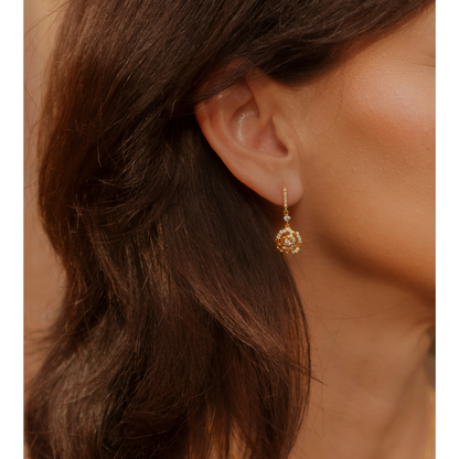 Aretes Rosas con Circonias
