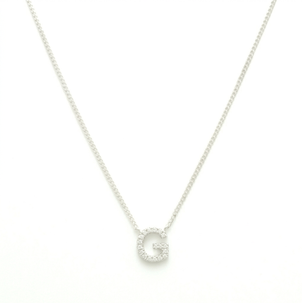 COLLAR LETRA INICIAL  MINI PLATA