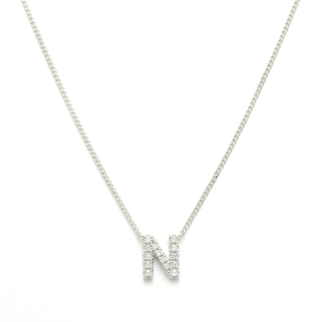 COLLAR LETRA INICIAL  MINI PLATA