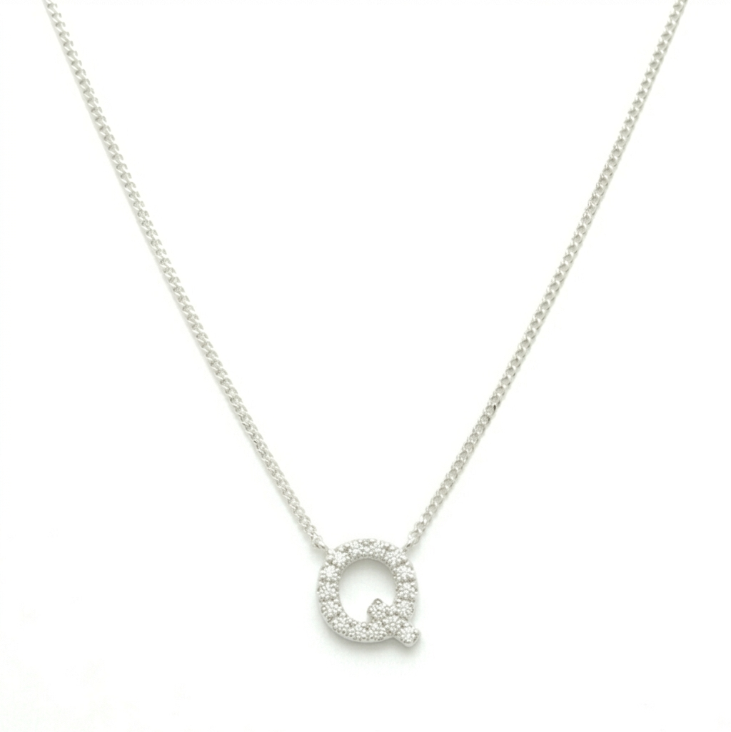 COLLAR LETRA INICIAL  MINI PLATA