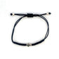 Pulsera mini Cruz de plata tejida
