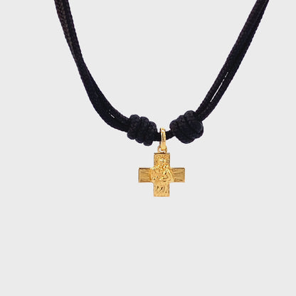 Cruz de San José en cordino negro