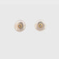 Aretes de madre perla con mini circonia y oro de 14 k