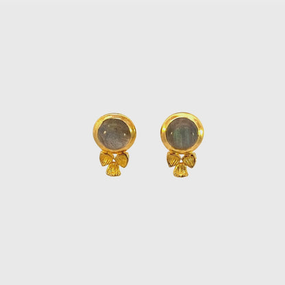 Aretes de gemas naturales Labradorita