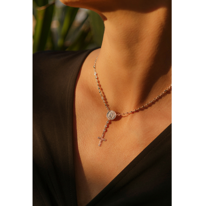 Rosario collar circonias