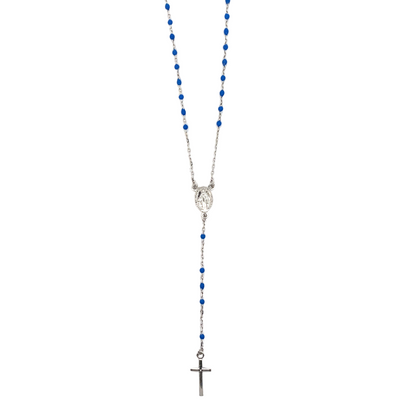 Collar Rosario de plata con esmalte de color