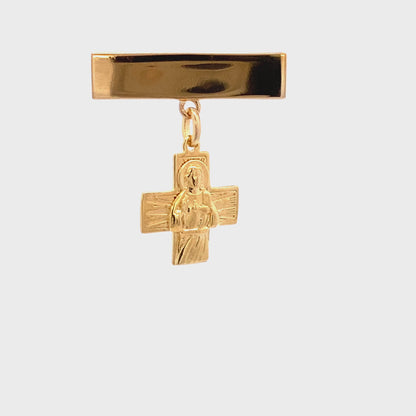 Segurito Cruz del Sagrado Corazón de Jesús con plaquita para grabar