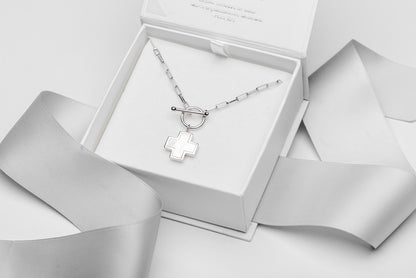 Collar Cruz madre perla