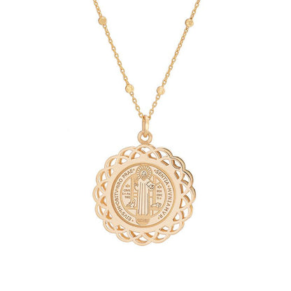 Medalla de San Benito con marco