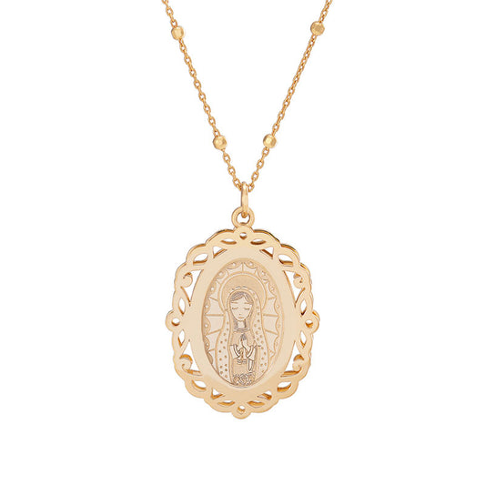 Medalla Virgen de Guadalupe con marco