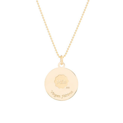 Medalla Virgen de Fátima redonda