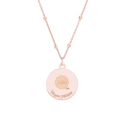 Medalla Virgen de Fátima redonda