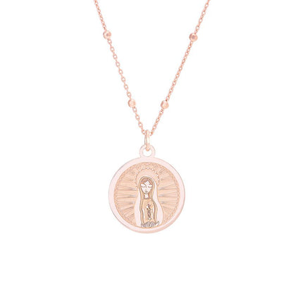 Medalla Virgen de Fátima redonda