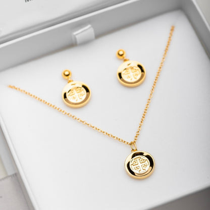 Set Cruz de Jerusalén collar y aretes