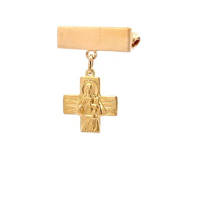 Segurito Cruz del Sagrado Corazón de Jesús con plaquita para grabar