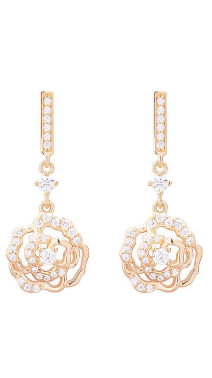 Aretes Rosas con Circonias