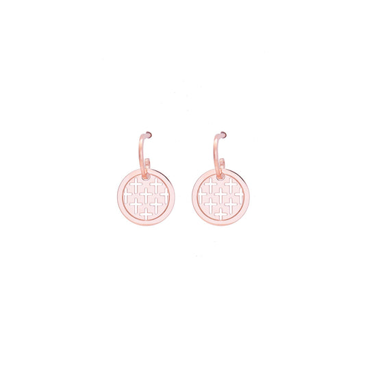Aretes con mini Cruces caladas