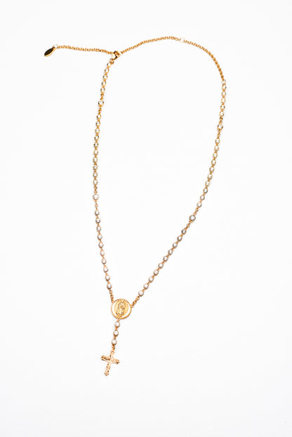 Rosario collar circonias