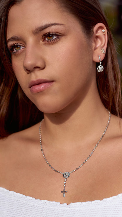 Rosario collar circonias